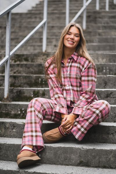 Hovedbilde Flannel Pyjamas Set Wild Orchid Pink