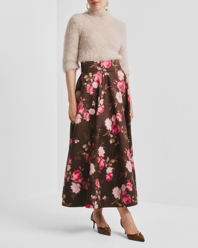 Taffeta Maxi Skirt Soft Bloom 