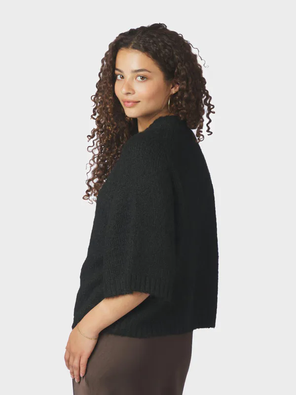 Benuta Fluffy Knit Cardigan Black 