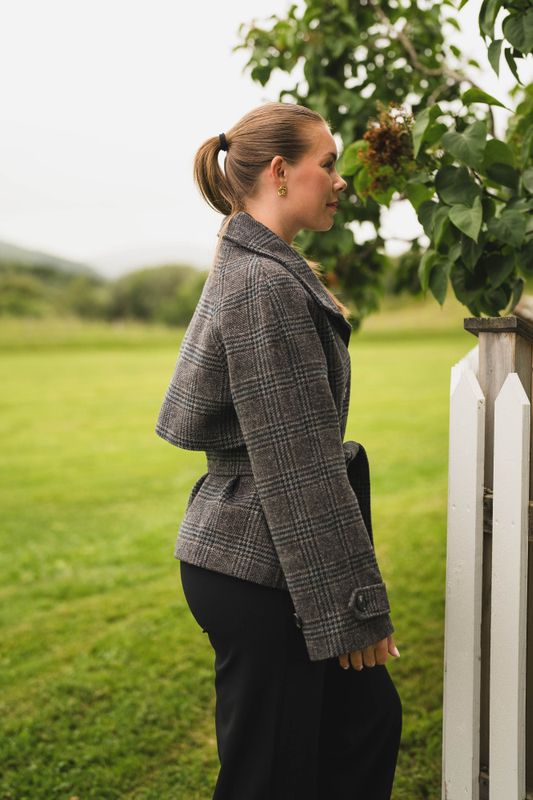 Munet Check Jacket Dark Grey 