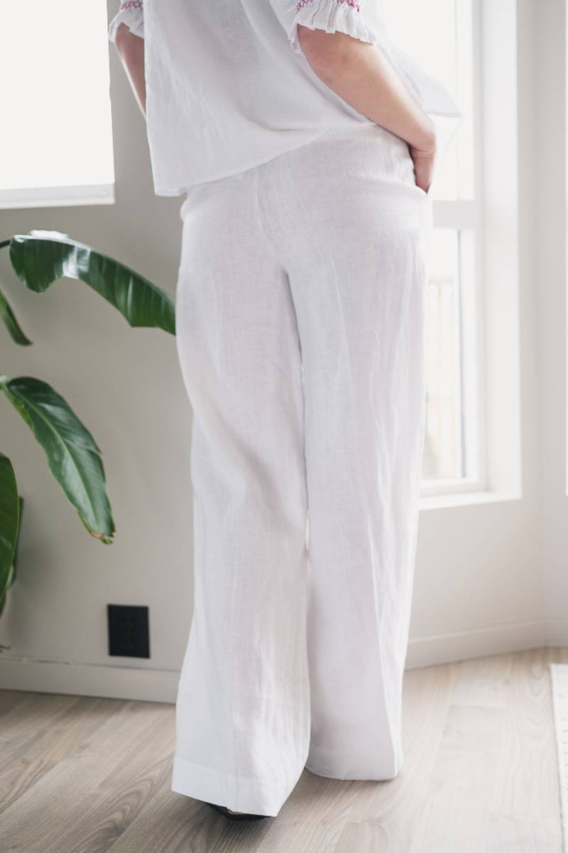 Moon Linen Trousers White 