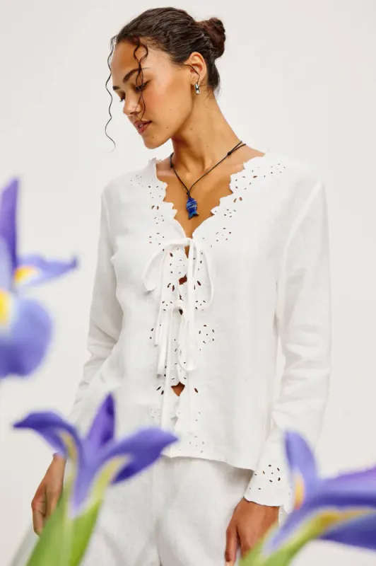 Fleur Top White