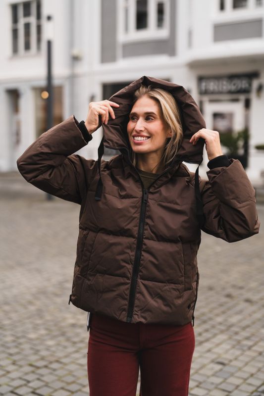 Pavine Down Short Jacket Hot Fudge 
