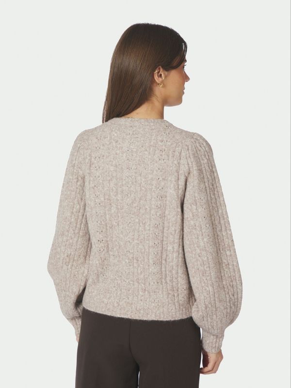 Koteas Cable Knit Cardigan Beige Melange 