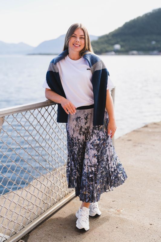 Charming Skirt Print Grey 