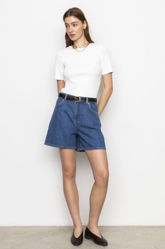 Lyle Shorts Mid Blue Dot 