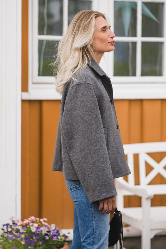 Hamra Wool Jacket Grey Melange 