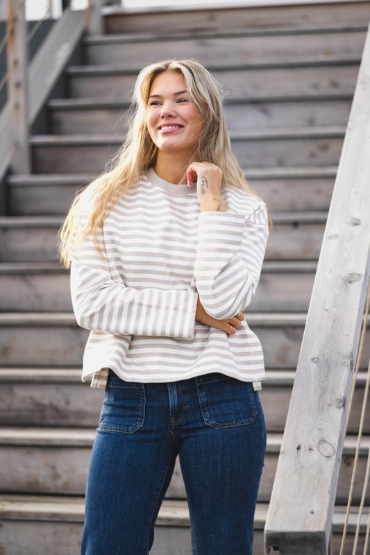 Gabby Sweatshirt Mist Stripe  