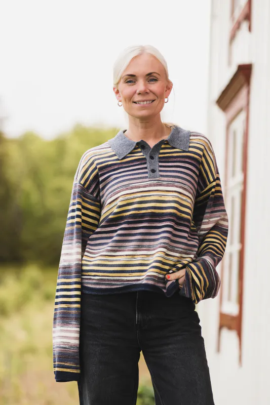Luna Space Yarn Polo Multicolor
