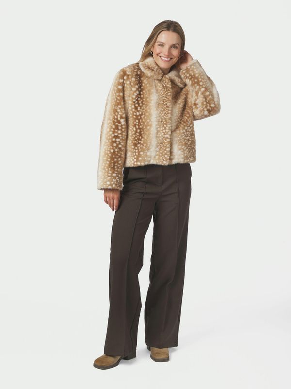 Camina Faux Fur Jacket Beige 