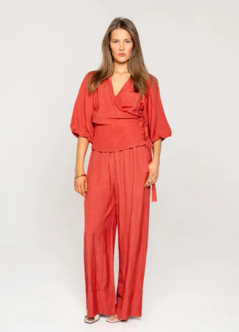 Hovedbilde Elida Pant Candid Apple Linen 