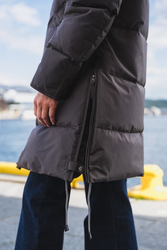 Longbear Hooded Down Coat Earth Brown 