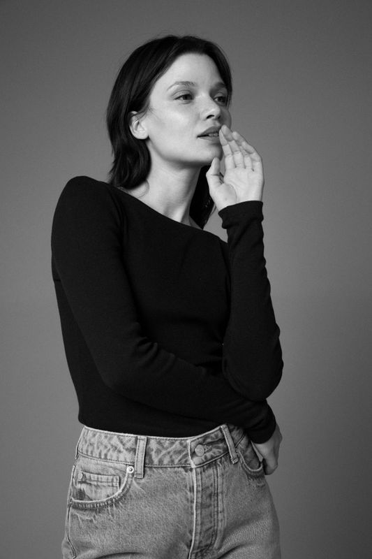 Petronella Rib Boatneck Black 