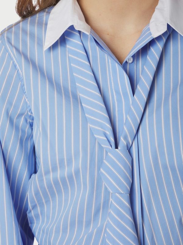 Francesca Stripe Shirt Light Blue 