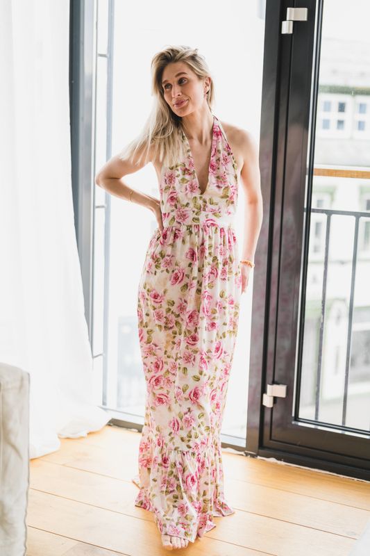 Tulip Maxi Dress V-Neck Romantic Blossom