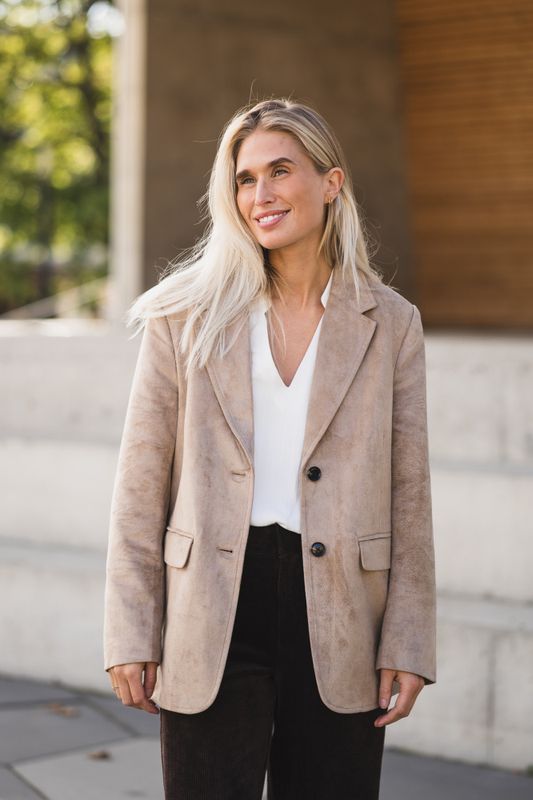 Namy Imitated Suede Blazer Sand 