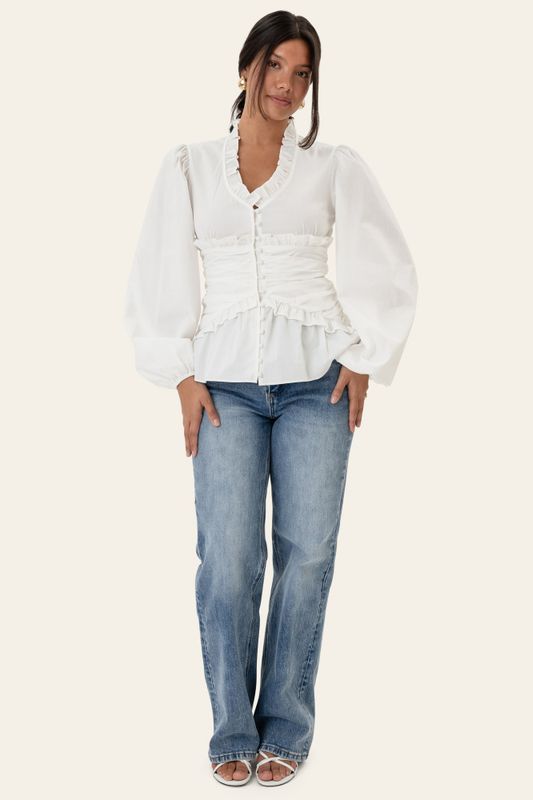 Arielic LS Blouse White 