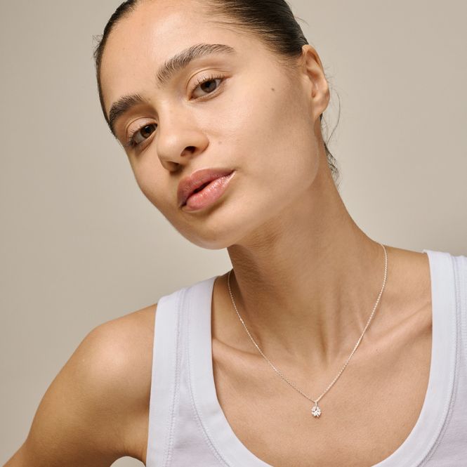 Hovedbilde Four-Leaf Clover Necklace Silver 