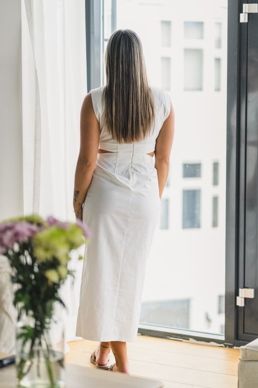 Riviera Dress Offwhite 