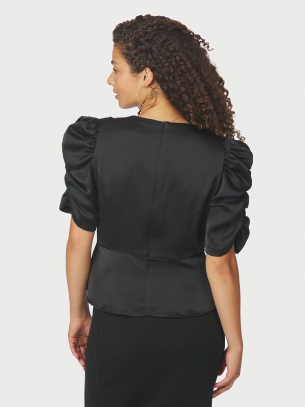 Benua Heavy Sateen Blouse Black 