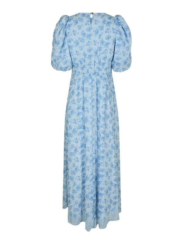 Kikka Chiffon Flower Dress Light Blue 
