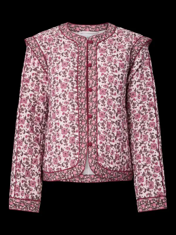 Paula LS Padded Jacket Pristine Retriva Print 