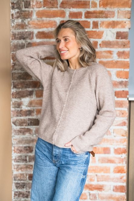 Hovedbilde Amalie Cardigan Mocha Merin Melange 
