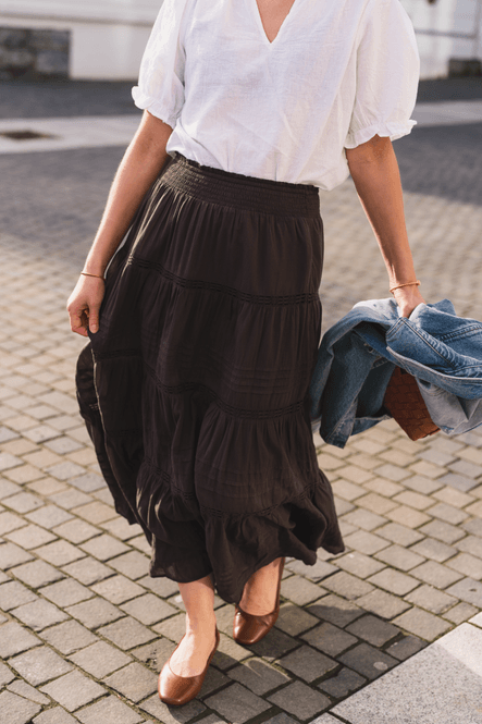 Hovedbilde Felicia S Voile Skirt Dark Brown 