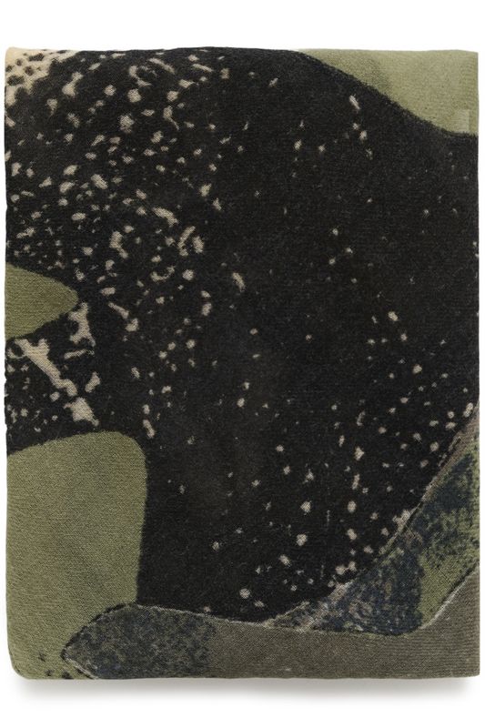 Felisia Scarf Smokey Olive Leaf Print