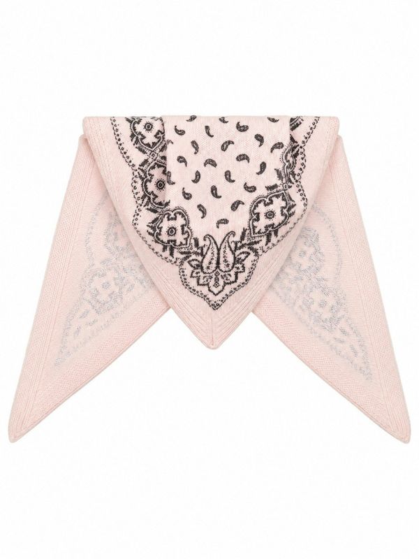 Ariya Paisley Knit Scarf Powder 