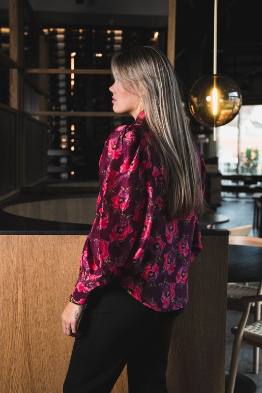 Striped Organza Blouse Romace 