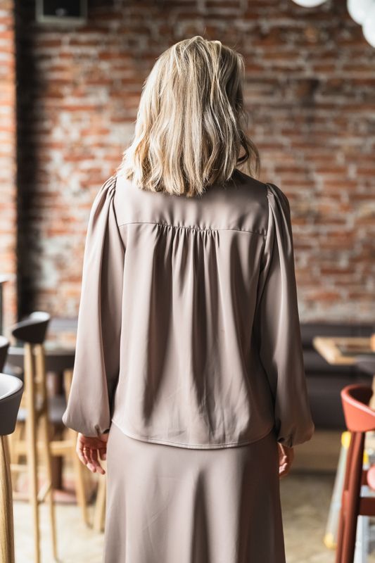 Trine Shirt Mocha Merinque