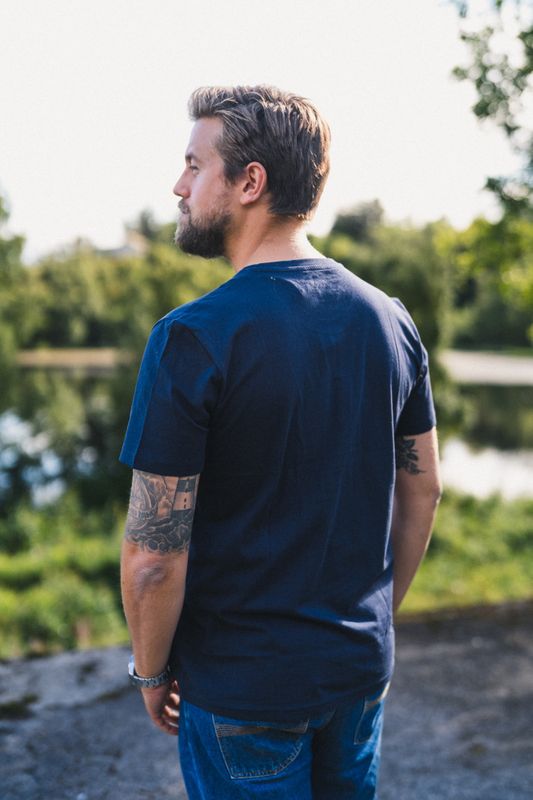 SS Patch Logo Tee Navy 