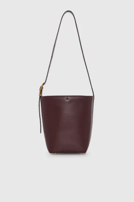 Hovedbilde Elly Medium Bucket Bag Grained Leather Fig ...