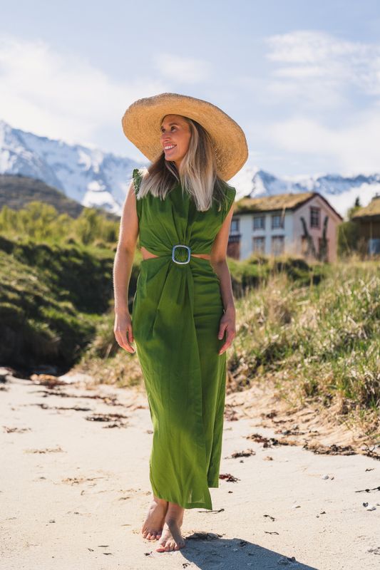 Riviera Dress Leaf Green 
