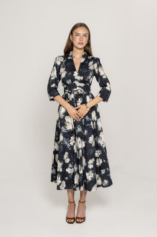 Maria Dress Blue Garden