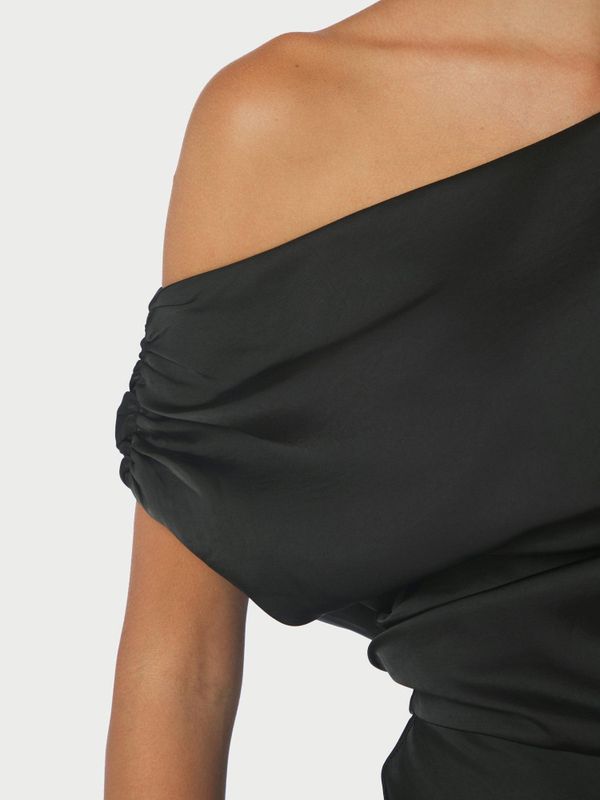 Lilith Heavy Sateen Dress Black 