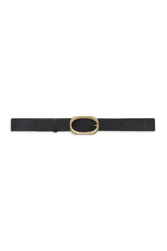 Signature Link Belt Black With Gold 
