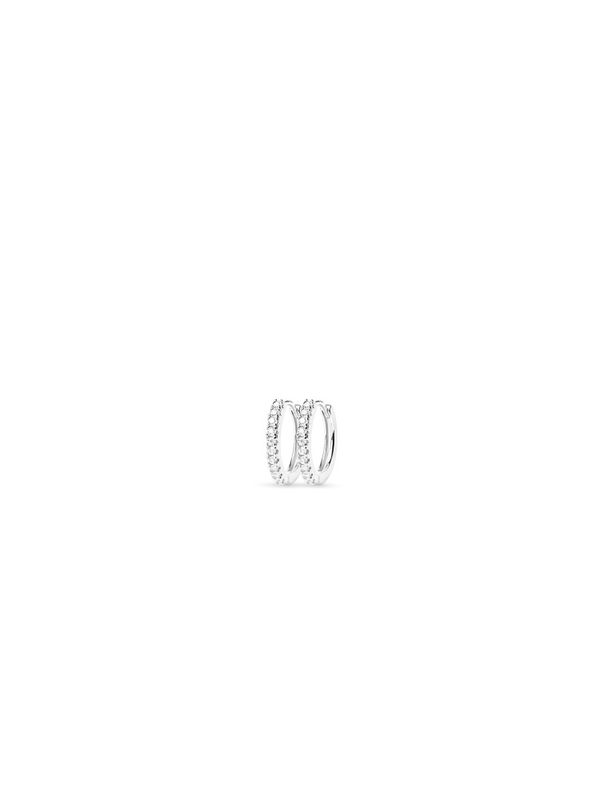 10mm Zirconia Huggies Silver 