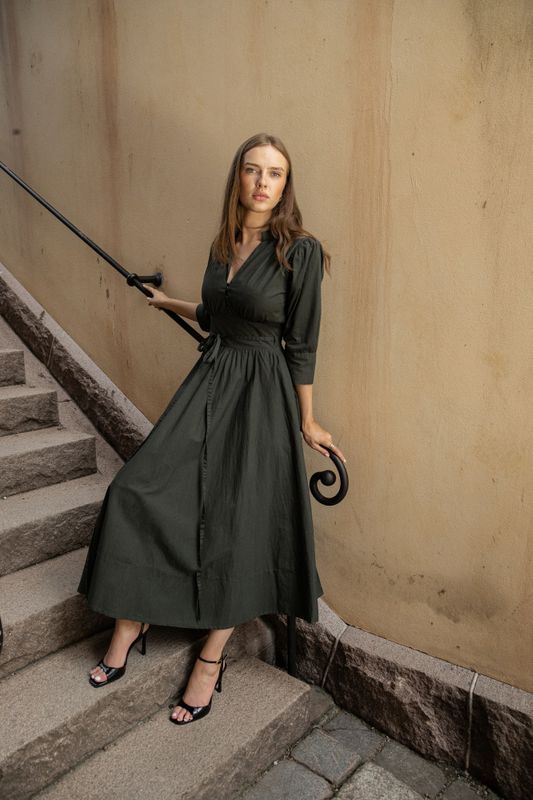Maria Dress Moss Green 