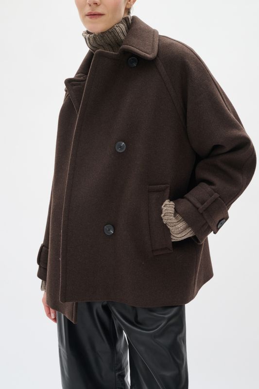 Thora Minona Coat R Chocolate Brown 