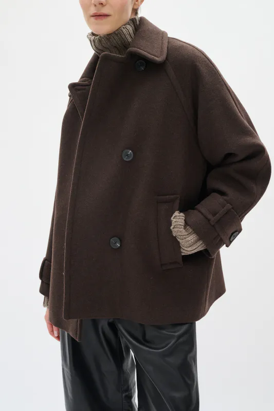 Thora Minona Coat R Chocolate Brown 