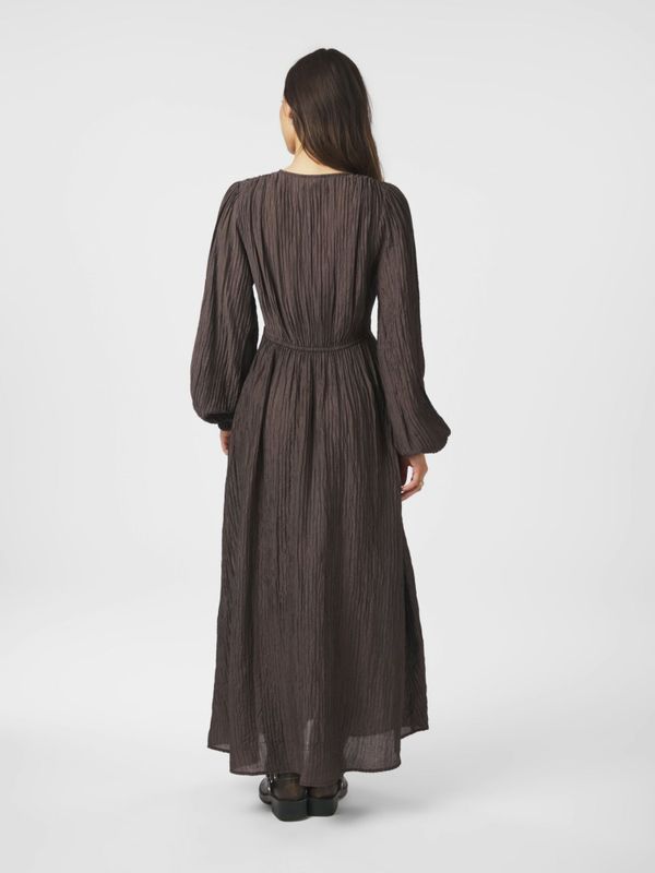 Silfi Crepe Dress Dark Brown 