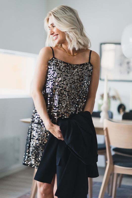 Quinn Mini Dress Silver