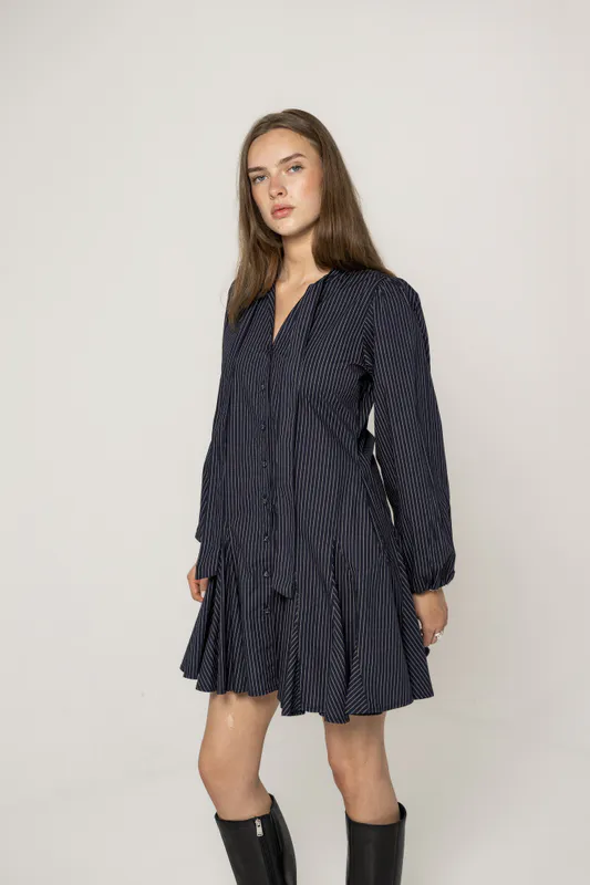 Vivienne Dress Pinstripe