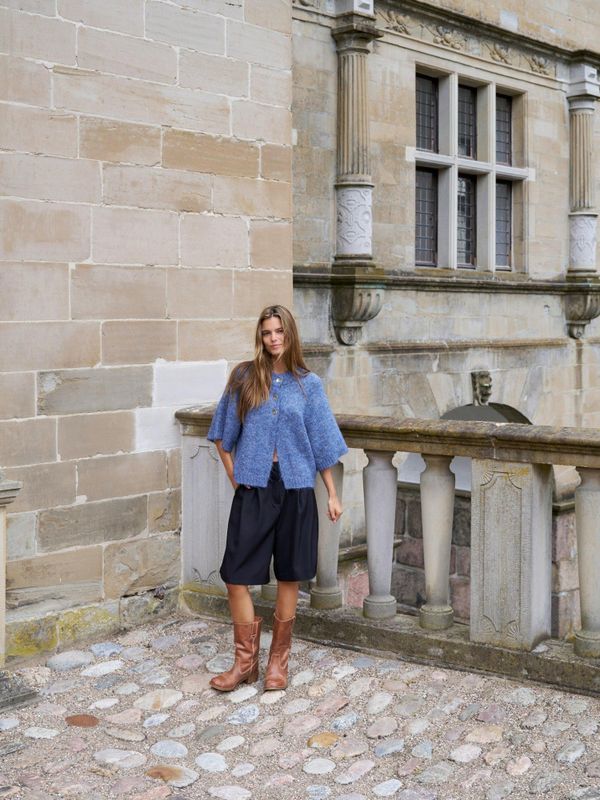 Benuta Fluffy Knit Cardigan Smoke Blue 