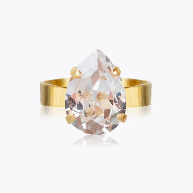 Hovedbilde Mini Drop Ring Gold Crystal 