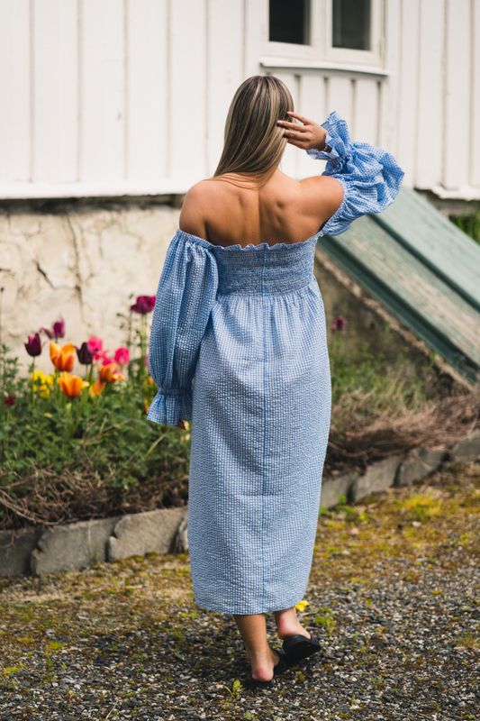 Alice Check Dress Light Blue 