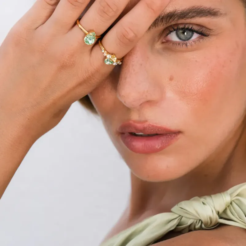 Sandra Ring Gold Chrysolite/Jonquil 