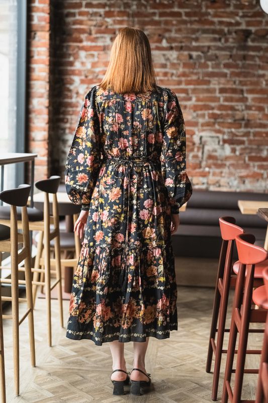 Bohemian Midi Dress Evening Field